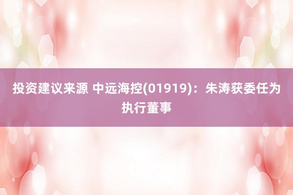 投资建议来源 中远海控(01919)：朱涛获委任为执行董事