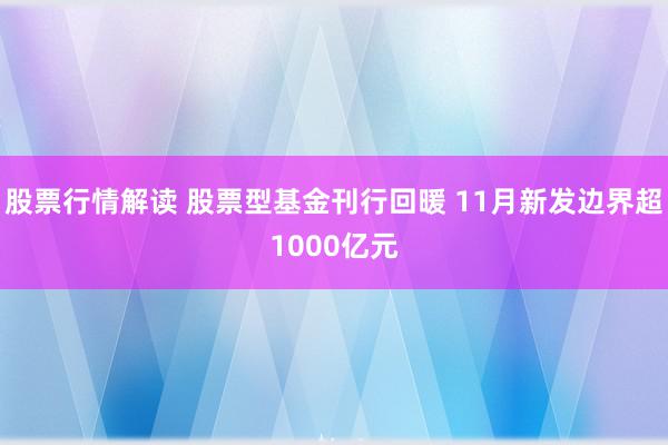 股票行情解读 股票型基金刊行回暖 11月新发边界超1000亿元