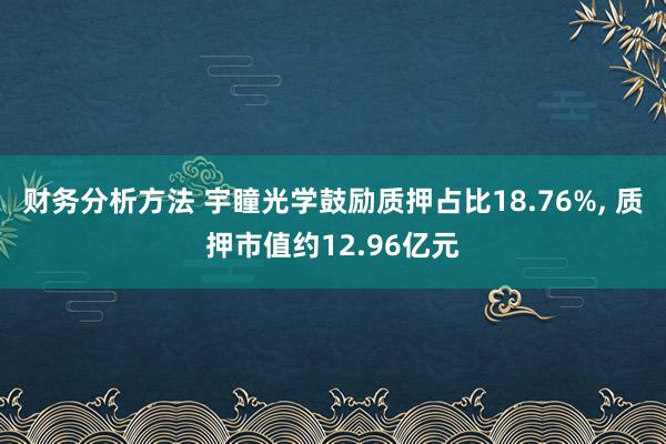 财务分析方法 宇瞳光学鼓励质押占比18.76%, 质押市值约12.96亿元