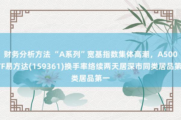 财务分析方法 “A系列”宽基指数集体高潮，A500ETF易方达(159361)换手率络续两天居深市同类居品第一