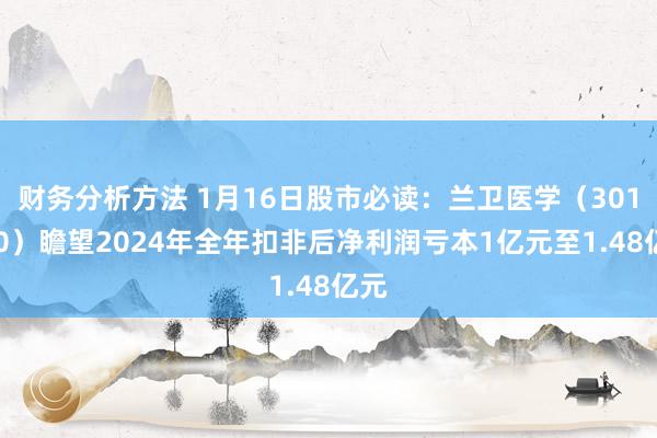 财务分析方法 1月16日股市必读：兰卫医学（301060）瞻望2024年全年扣非后净利润亏本1亿元至1.48亿元