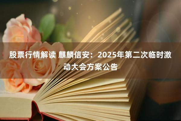 股票行情解读 麒麟信安：2025年第二次临时激动大会方案公告